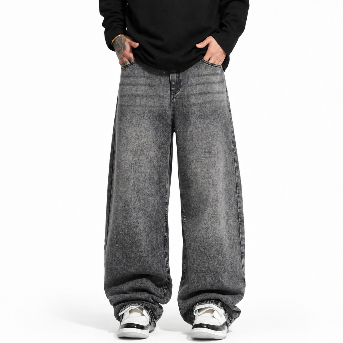 Casual Loose Fit Baggy Denim Jeans For Men