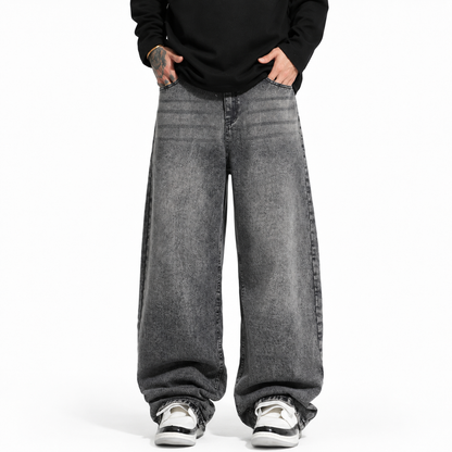 Casual Loose Fit Baggy Denim Jeans For Men