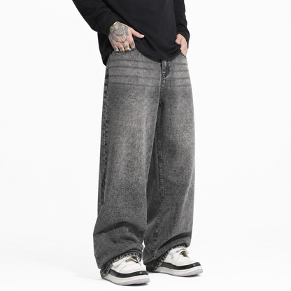 Casual Loose Fit Baggy Denim Jeans For Men