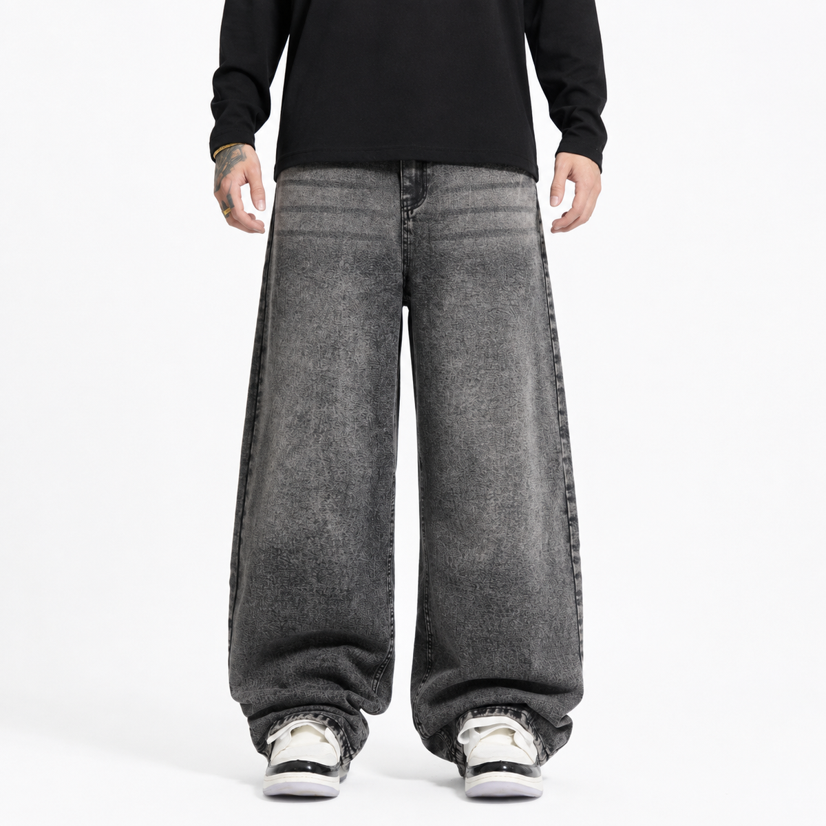 Casual Loose Fit Baggy Denim Jeans For Men