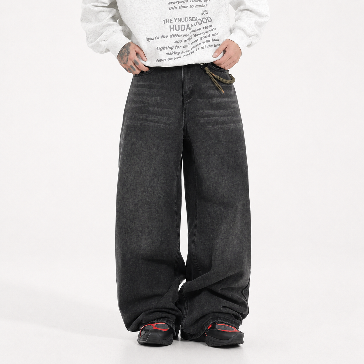 Casual Loose Fit Baggy Denim Jeans For Men