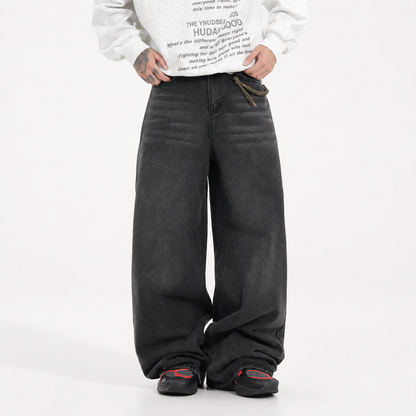 Casual Loose Fit Baggy Denim Jeans For Men