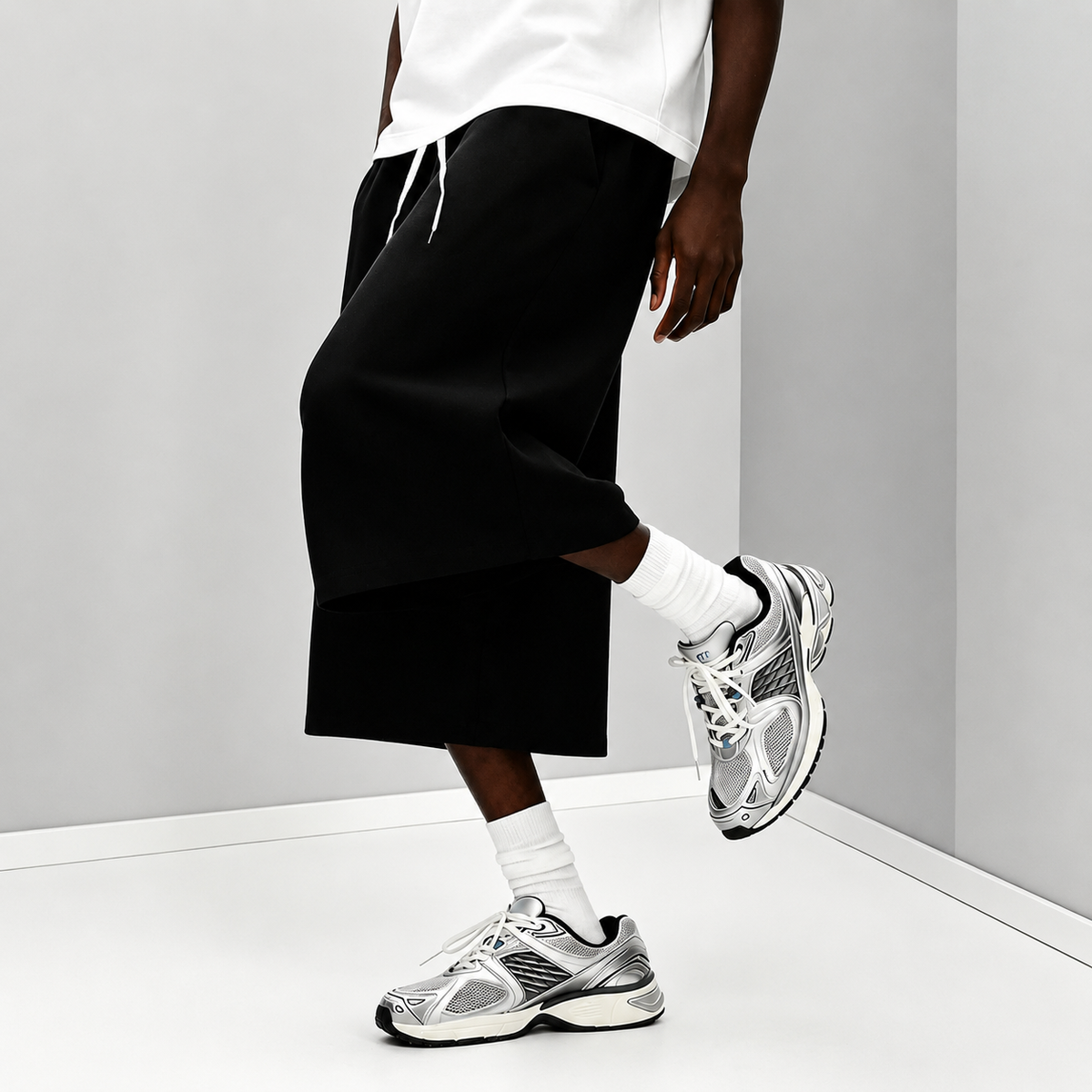 Casual Knit Loose Fit Sports Pants For Men