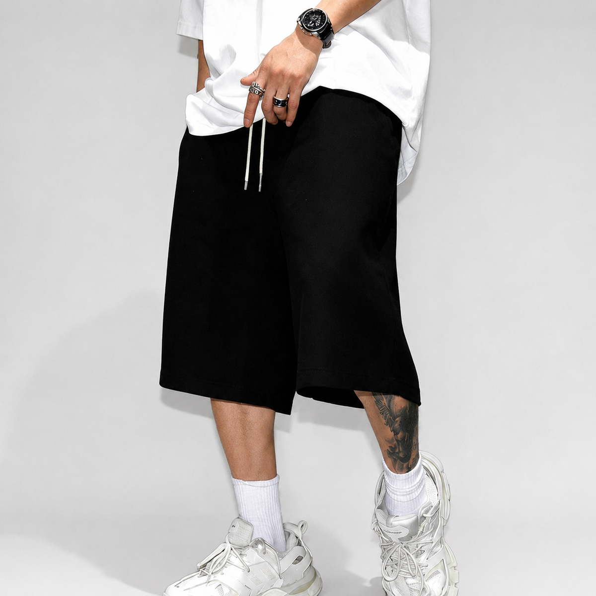 Casual Knit Loose Fit Sports Pants For Men