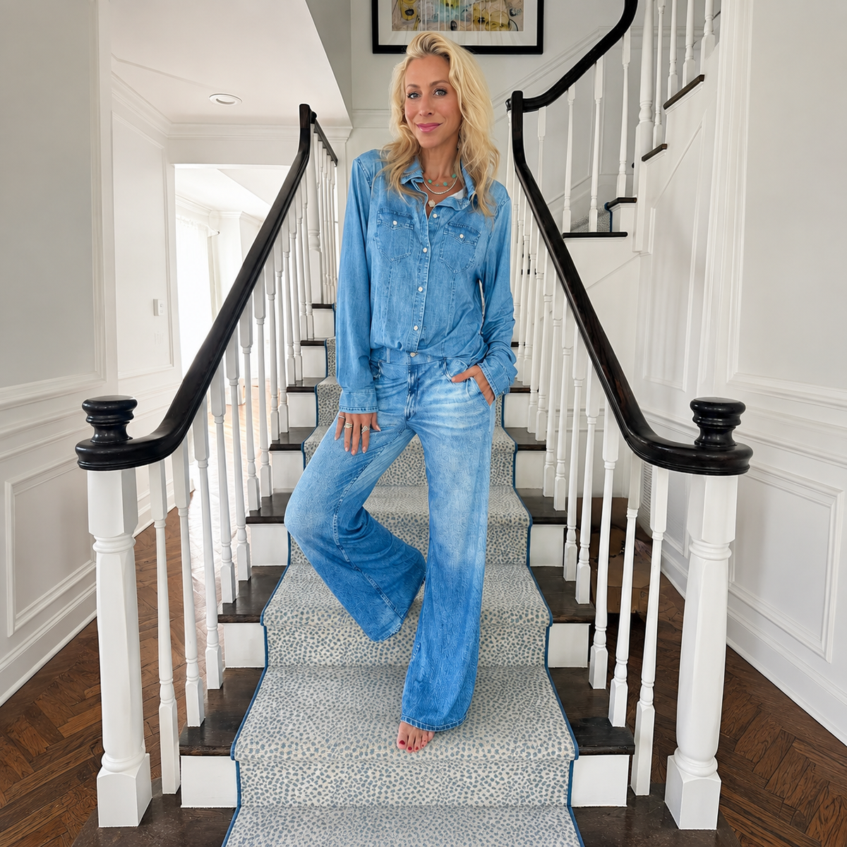 Full Sleeves Two Pieces Loungewear Pajama Set For Women