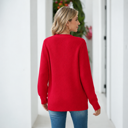 Long Sleeve Button Up Cardigan With Pockets For Women