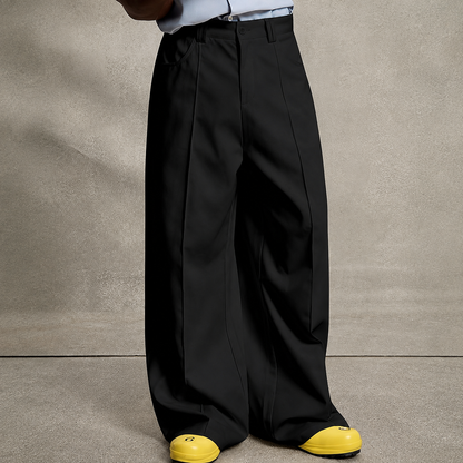 Loose Fit Casual Trousers With Classic Pocket Design For Men