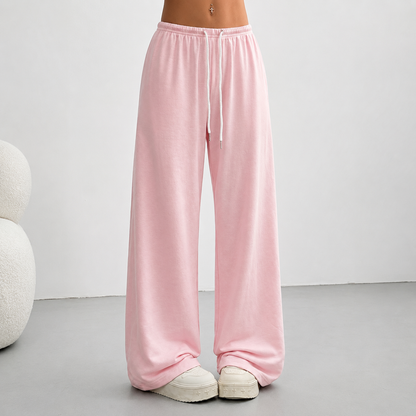 Casual Loose Summer Work Sweatpants With Drawstring For Women