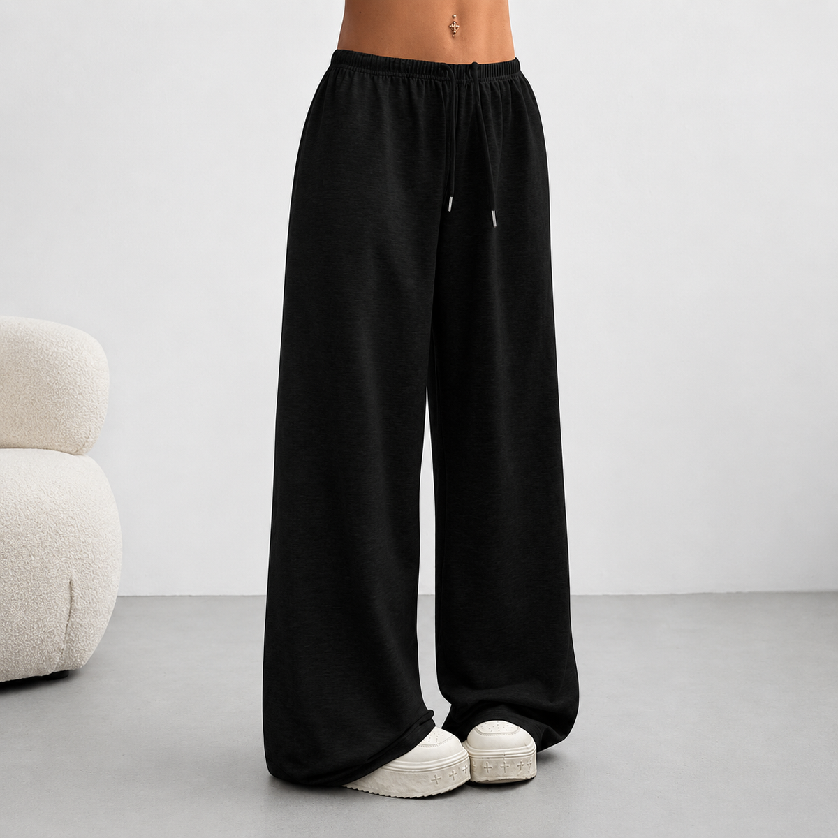 Casual Loose Summer Work Sweatpants With Drawstring For Women