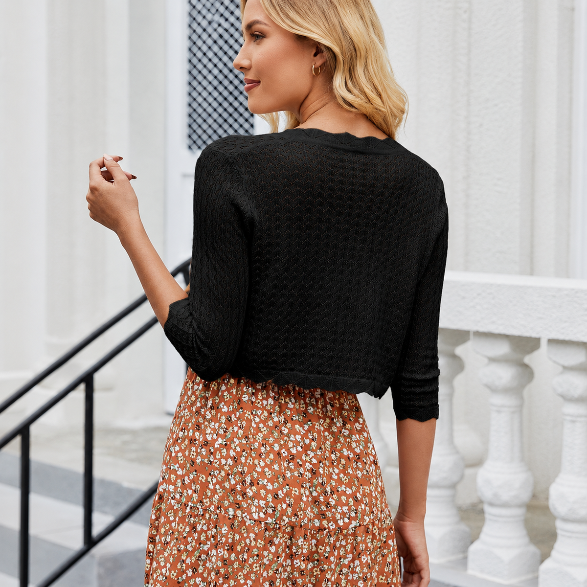 Casual Open Front Bolero Shrug Cropped Cardigan For Women