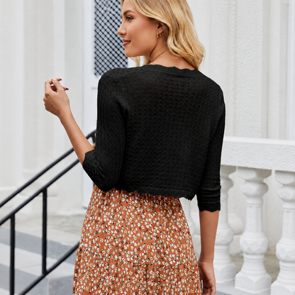 Casual Open Front Bolero Shrug Cropped Cardigan For Women