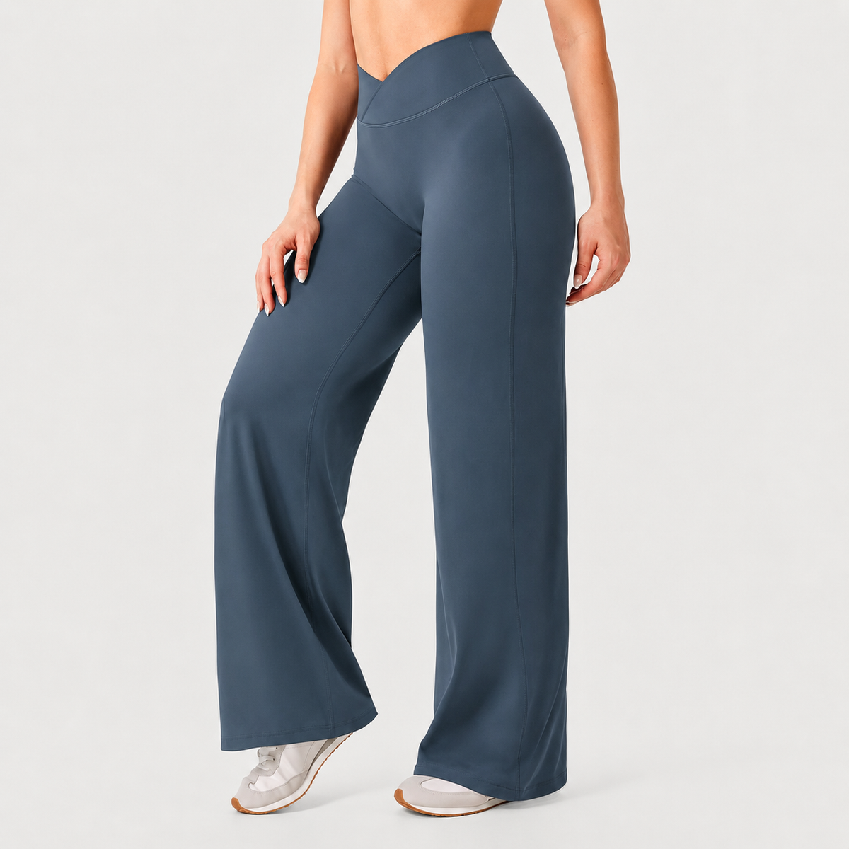 Stretchy Flared Pants For Workouts And Daily Wear