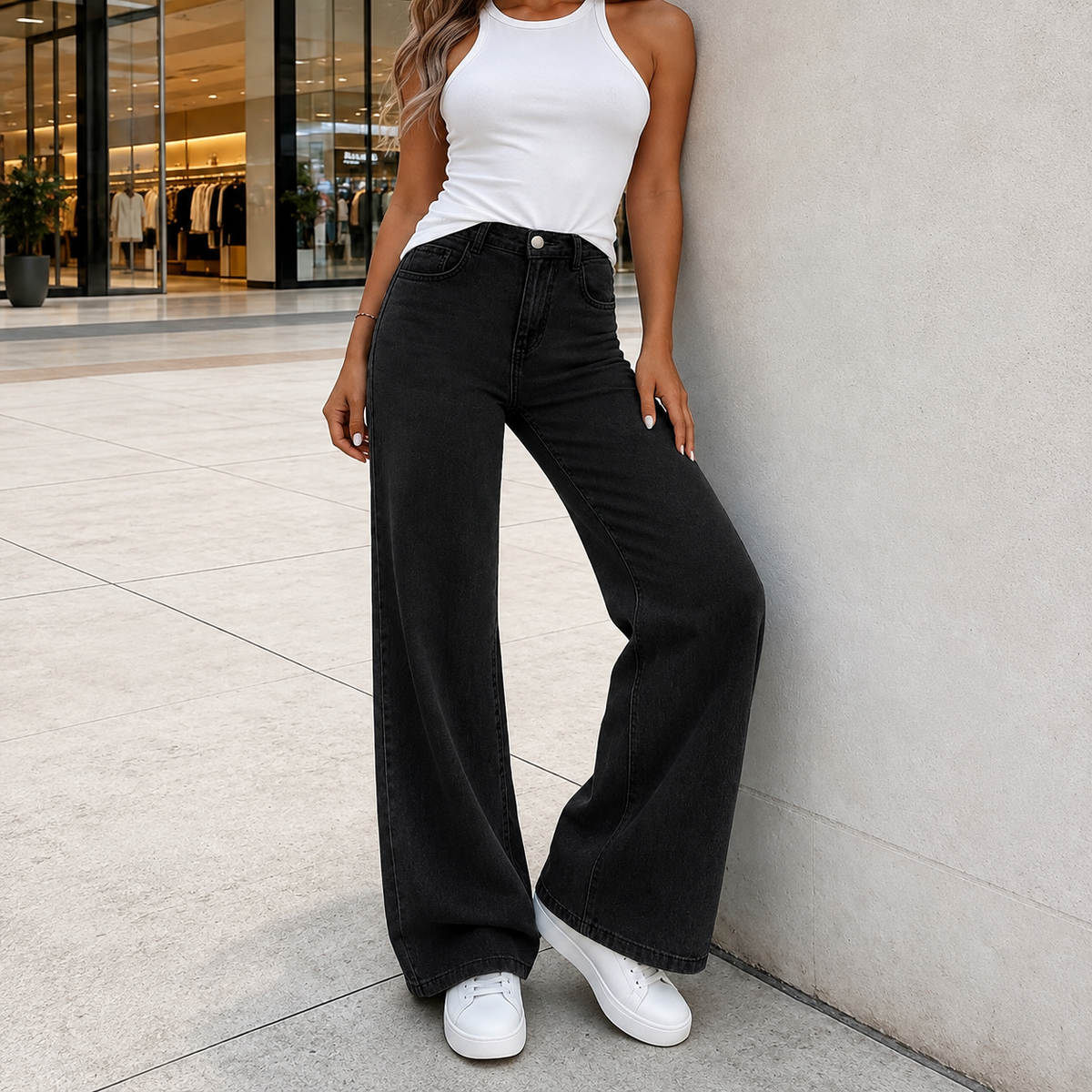 Versatile Straight Daily Wear Casual Jeans For Women
