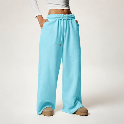 Thermal Lined Thick Versatile Loose Wide Sweatpants