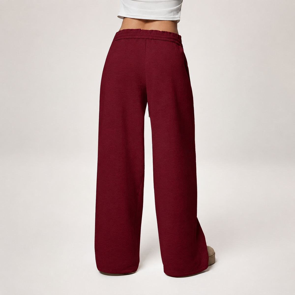 Thermal Lined Thick Versatile Loose Wide Sweatpants