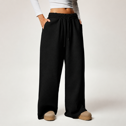 Thermal Lined Thick Versatile Loose Wide Sweatpants