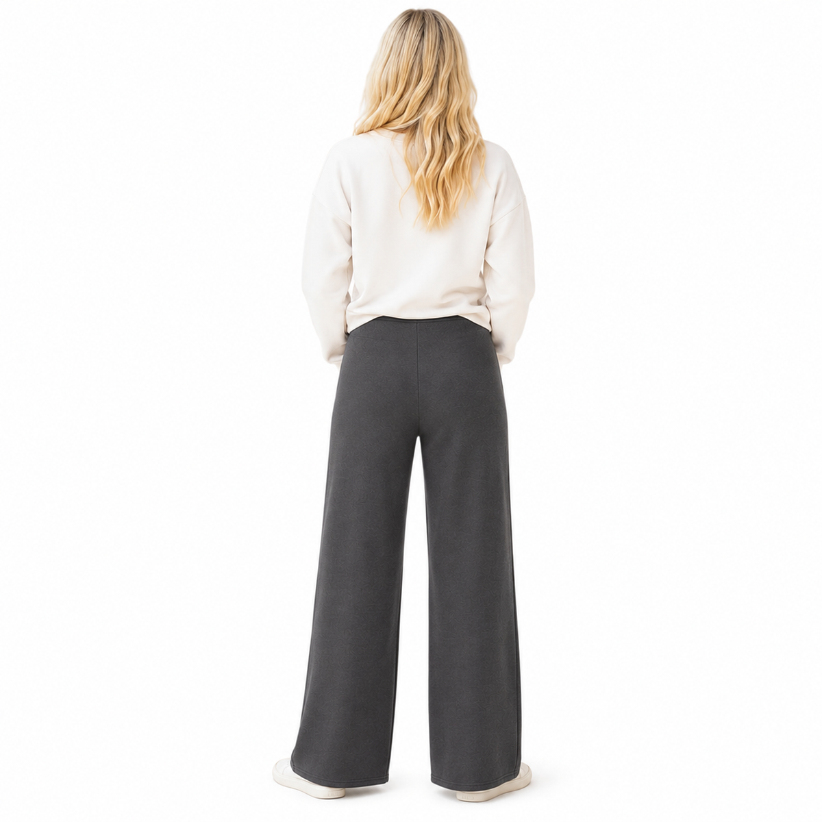 Pack Of 3 Wide Fit High Rise Pants With Pockets For Women