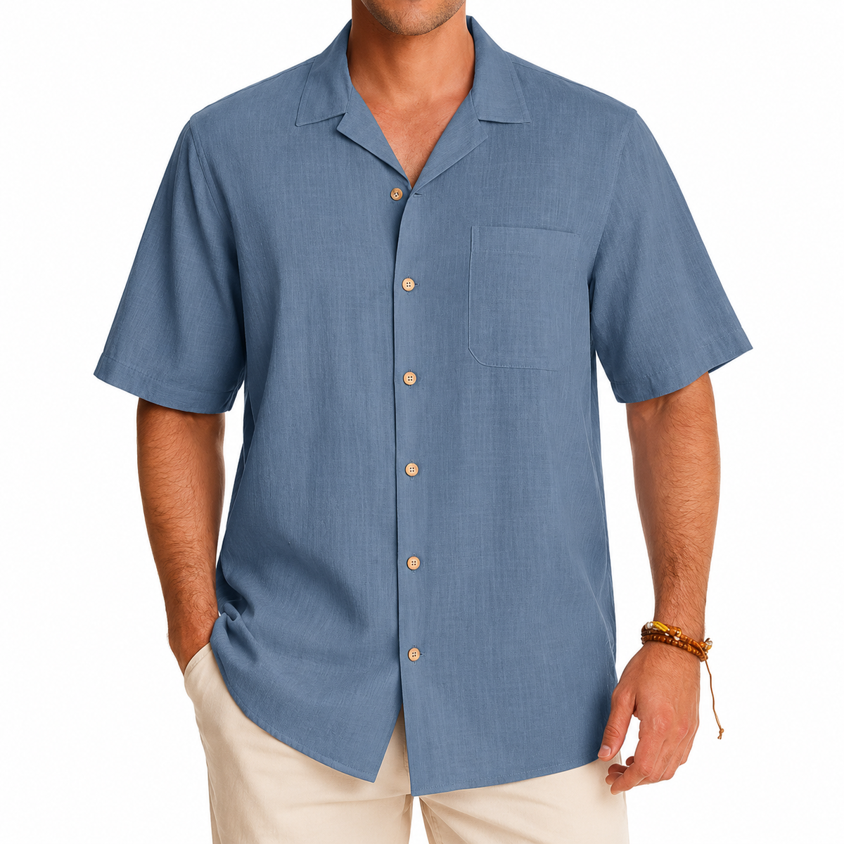 Short Sleeve Button Down Casual Hawaiian Shirts For Men