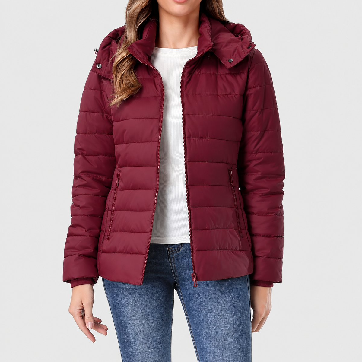 Lightweight Waterproof Puffer Jacket For Cold Winter For Women
