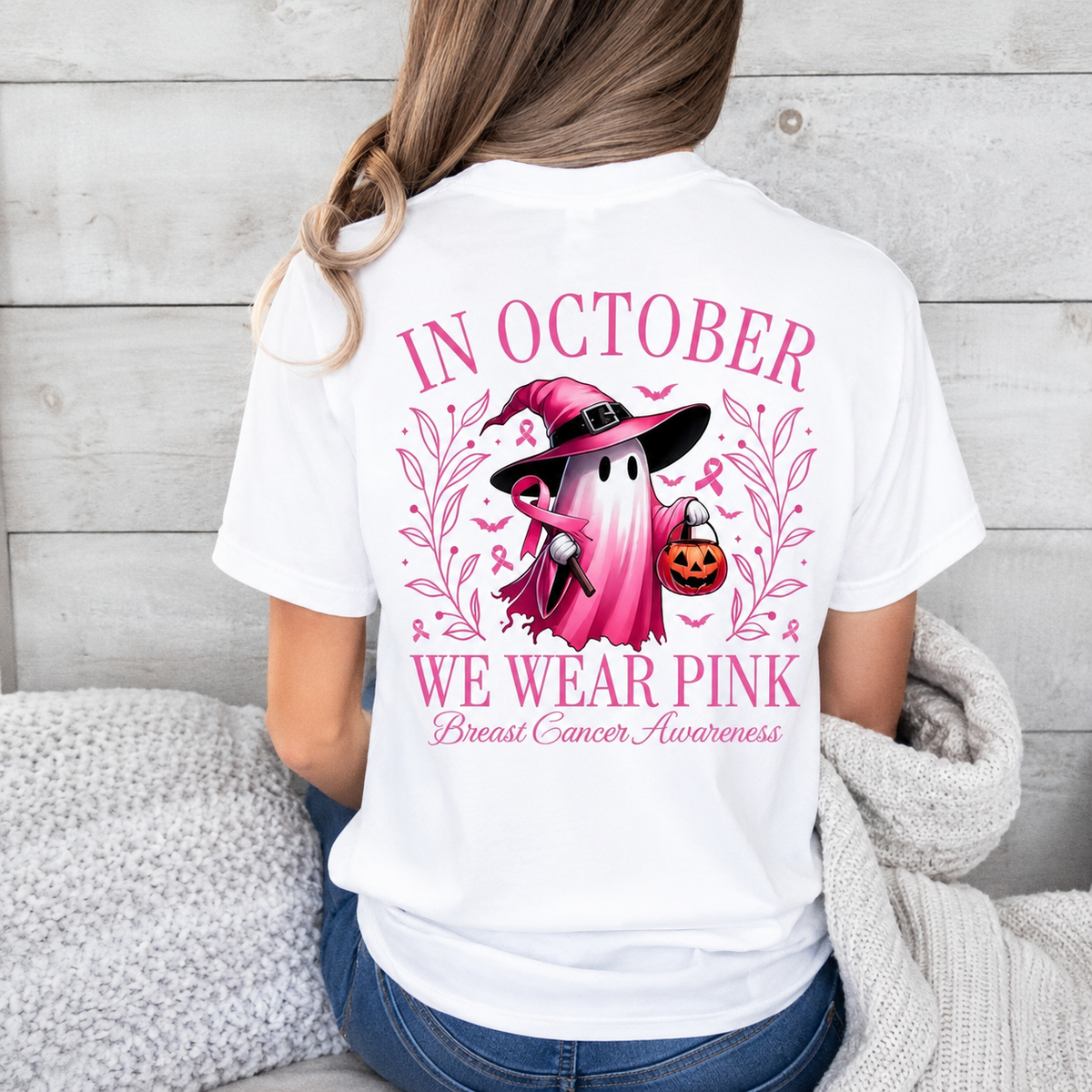 Halloween October Quote Printed Short Sleeve T Shirt For Women
