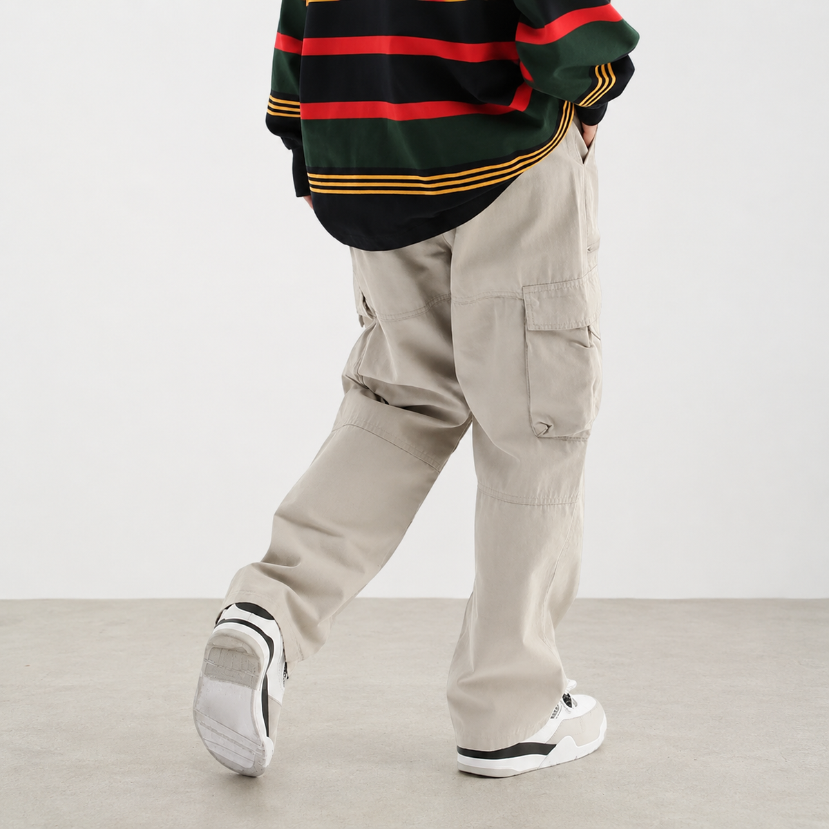 Casual Loose Outdoor Pants With Drawstring And Zipper For Men