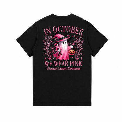 Halloween October Quote Printed Short Sleeve T Shirt For Women