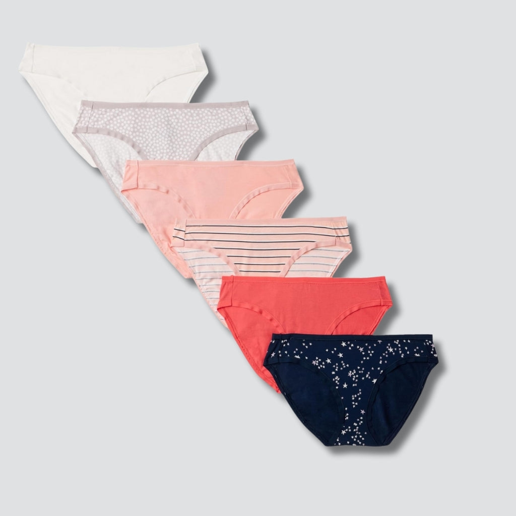 Pack Of 6 Bikini Brief Panties