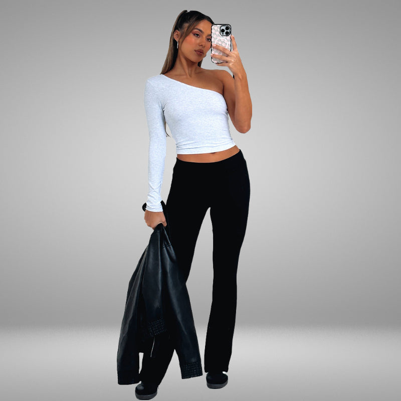 Cozy Slim Fit Bell Bottom Pants
