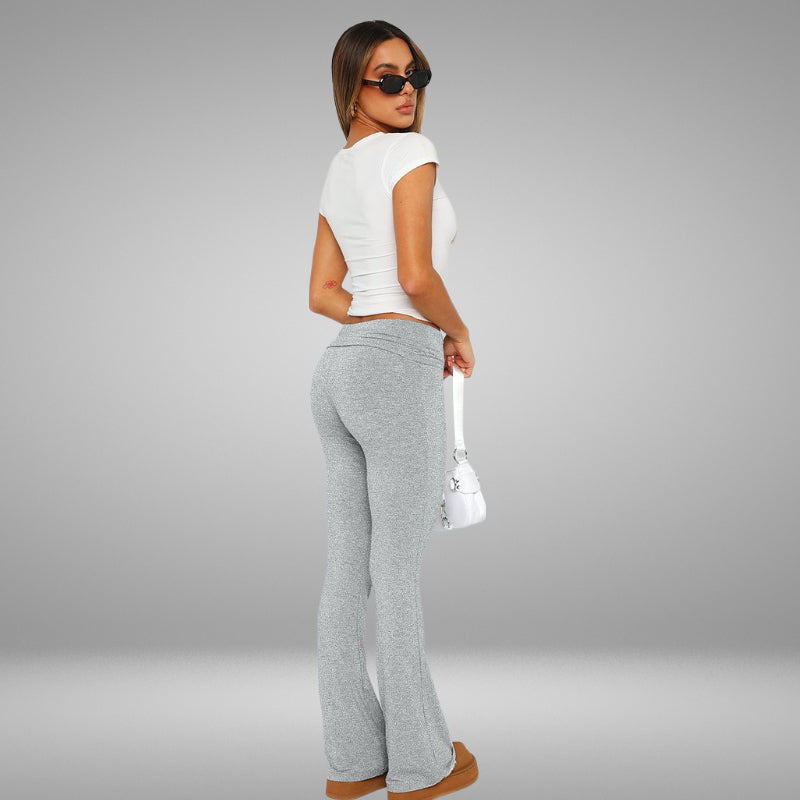 Cozy Slim Fit Bell Bottom Pants