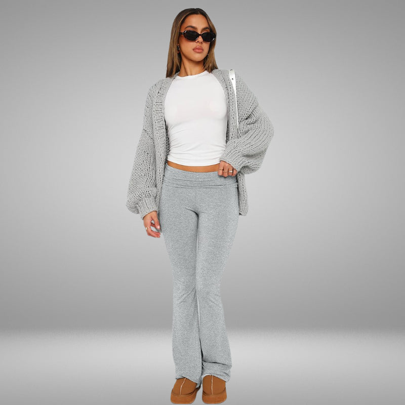 Cozy Slim Fit Bell Bottom Pants