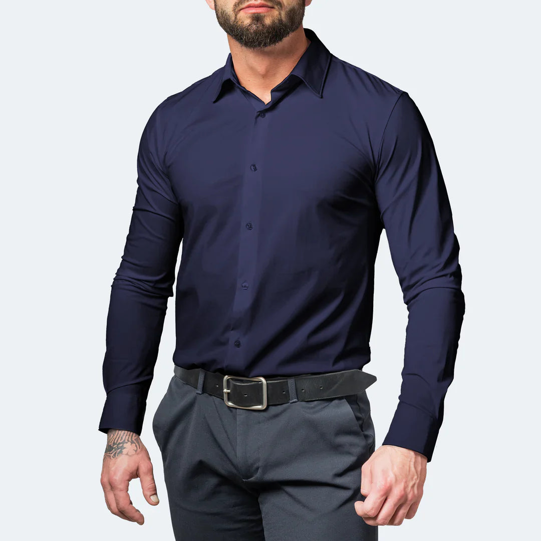 4 Way Stretch Non Iron Business Casual Performance Dress Shirt