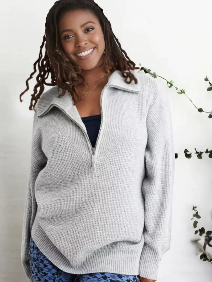 Effortless Weave Cozy Waffle Sweater Set