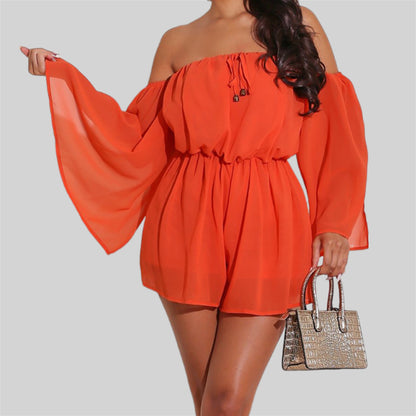 Effortless Short Sleeve Chiffon Romper