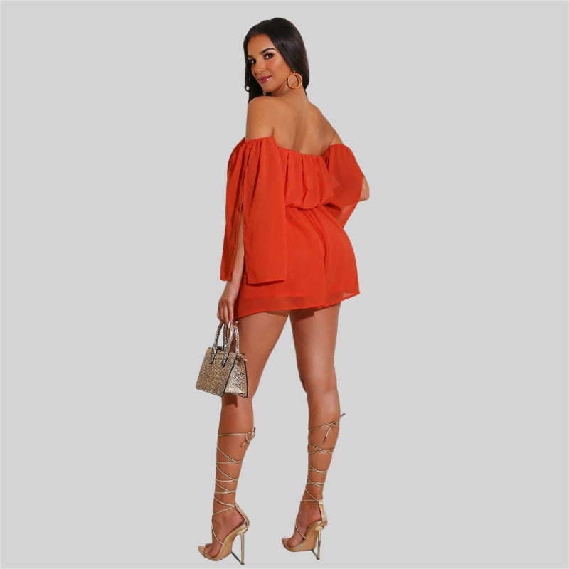 Effortless Short Sleeve Chiffon Romper