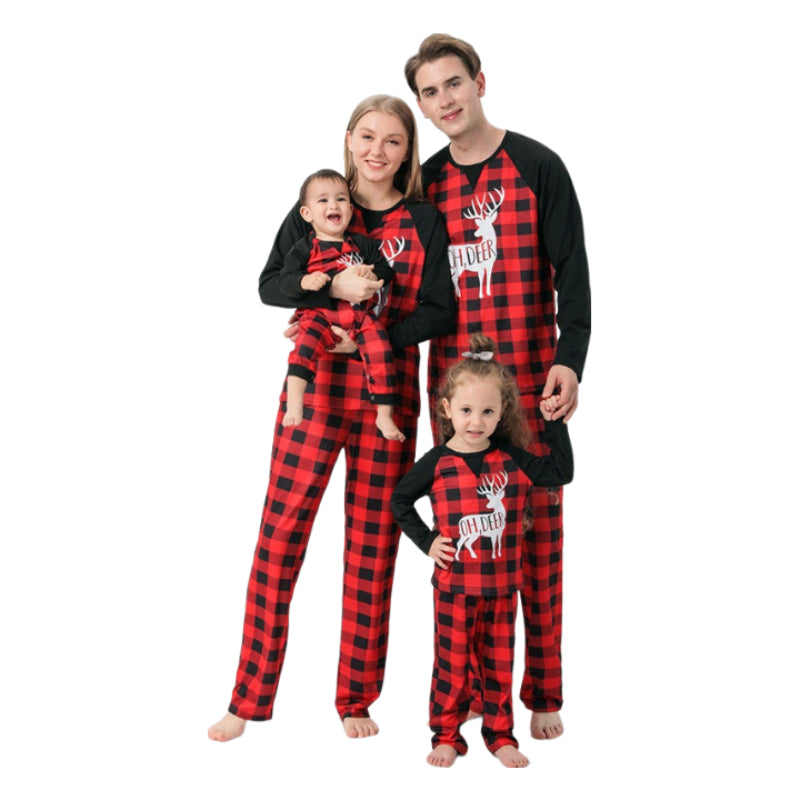 Ensemble de pyjama assorti pour la famille, imprimé de Noël élégant