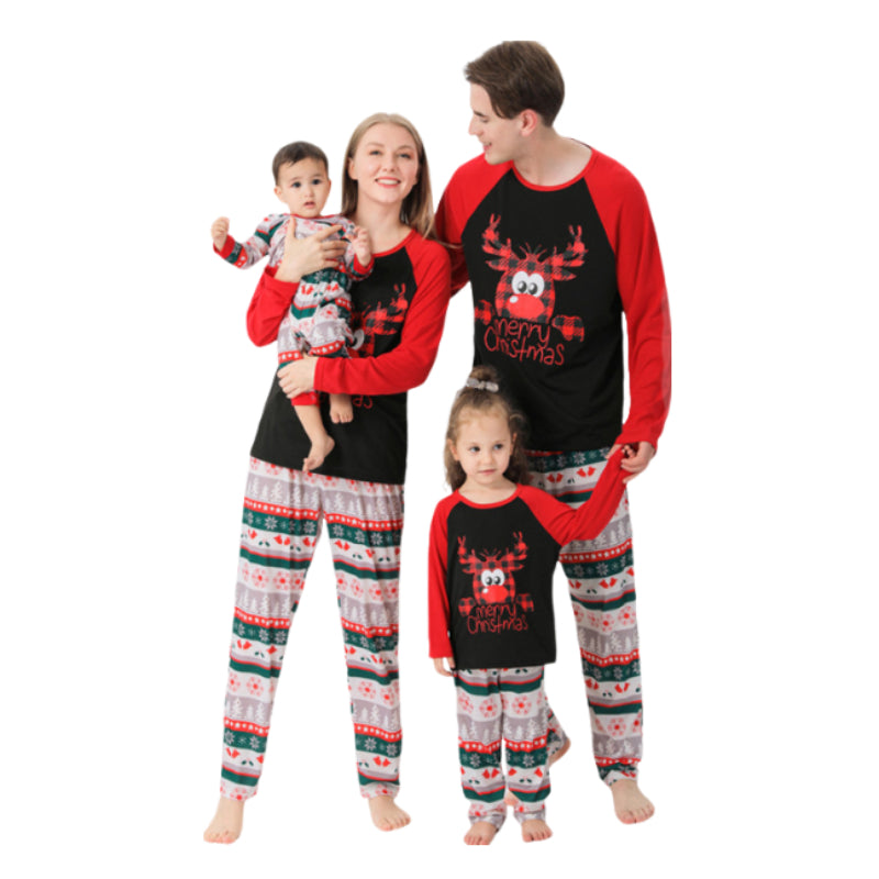 Ensemble de pyjama assorti pour la famille, imprimé de Noël élégant