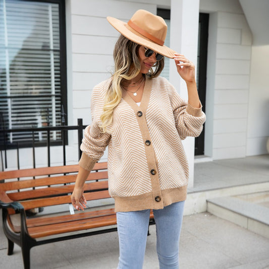 Elegant Classic Button Sweater Cardigan