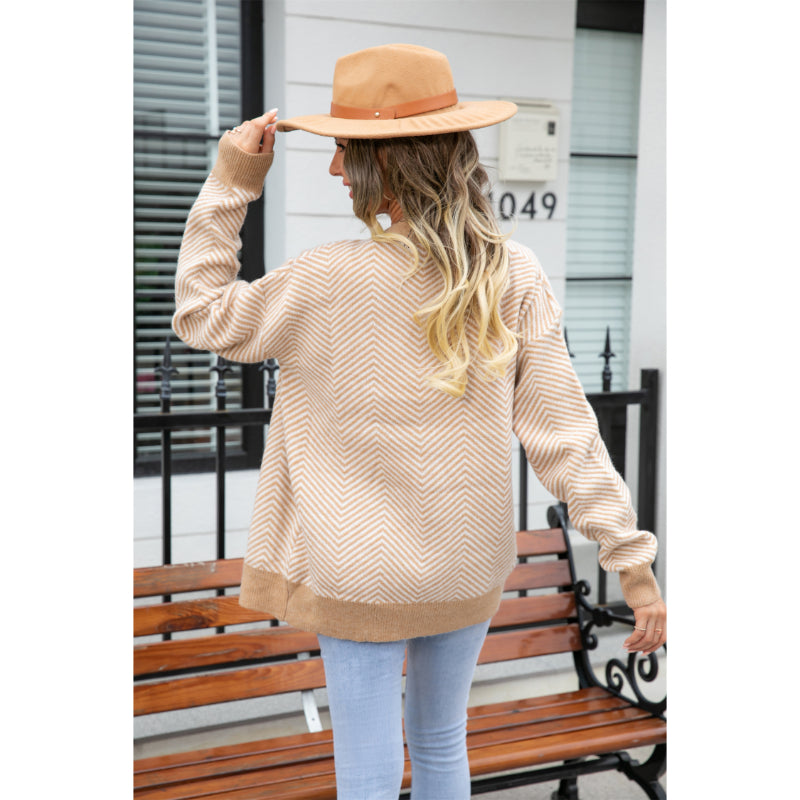 Elegant Classic Button Sweater Cardigan