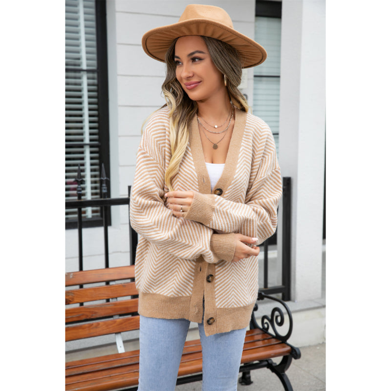 Elegant Classic Button Sweater Cardigan