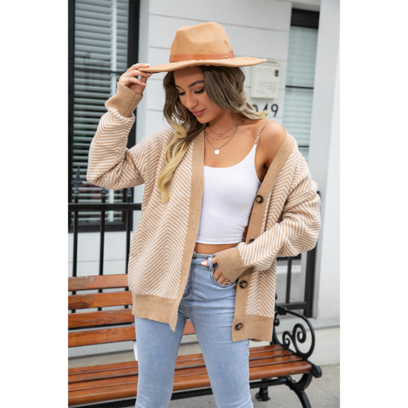 Elegant Classic Button Sweater Cardigan