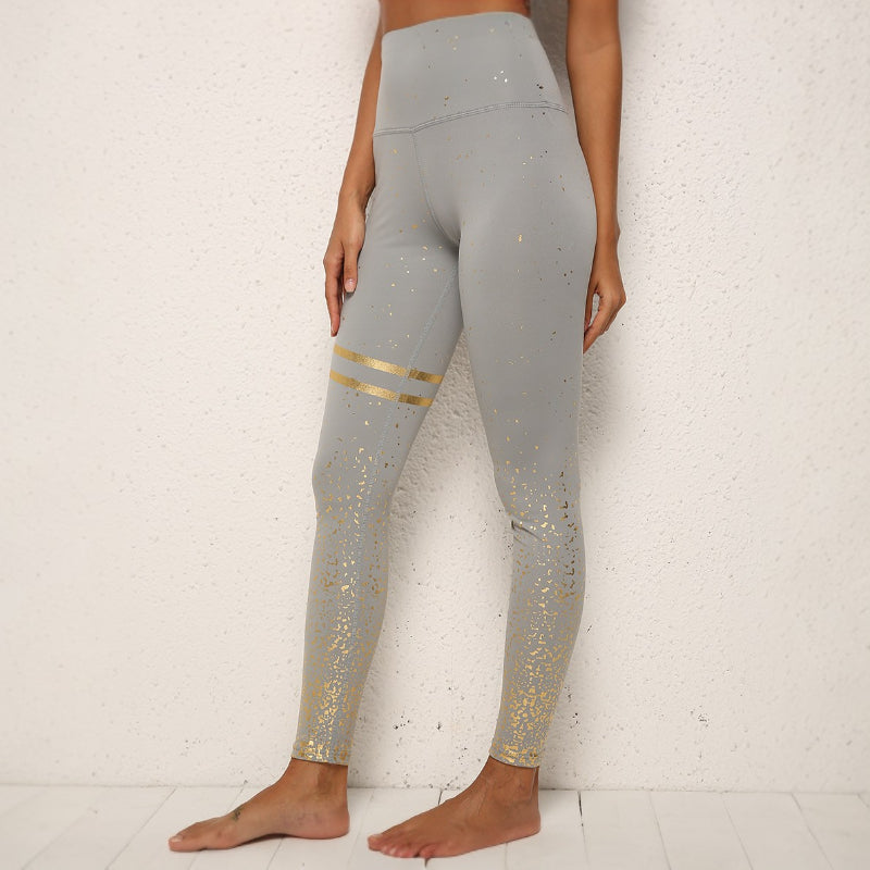 Elegante Leggings mit Punktstreifen-Print