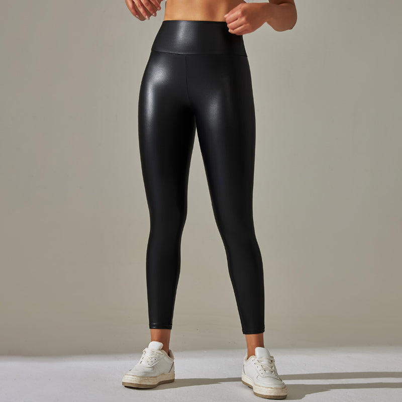 Elegant Faux Leather Leggings