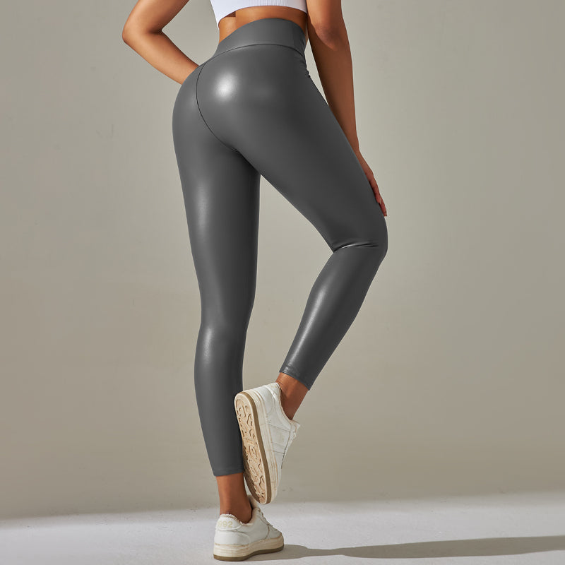 Elegant Faux Leather Leggings