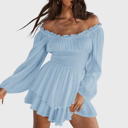 Eleganter Rüschen-Strampler mit Laternenärmeln