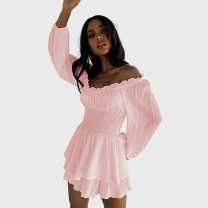 Eleganter Rüschen-Strampler mit Laternenärmeln