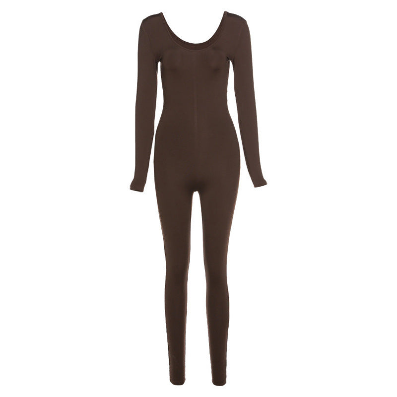 Elegant Long Sleeve Sports Yoga Jumpsuit