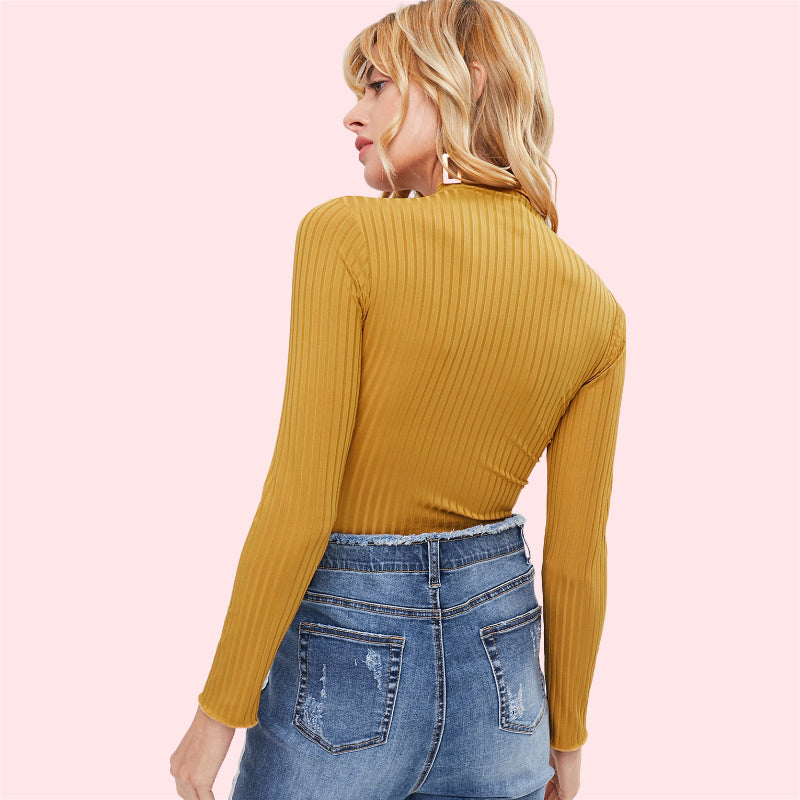 Elegant Plain Slim Fit Crop Sweater