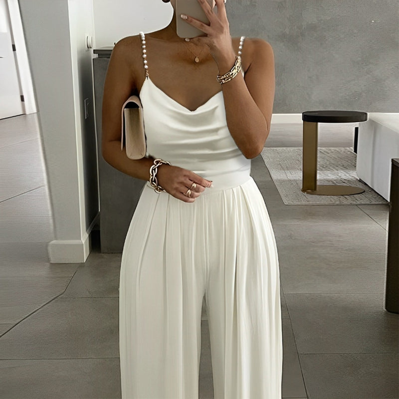 Elegant Sleeveless Backless Strap Jumpsuit