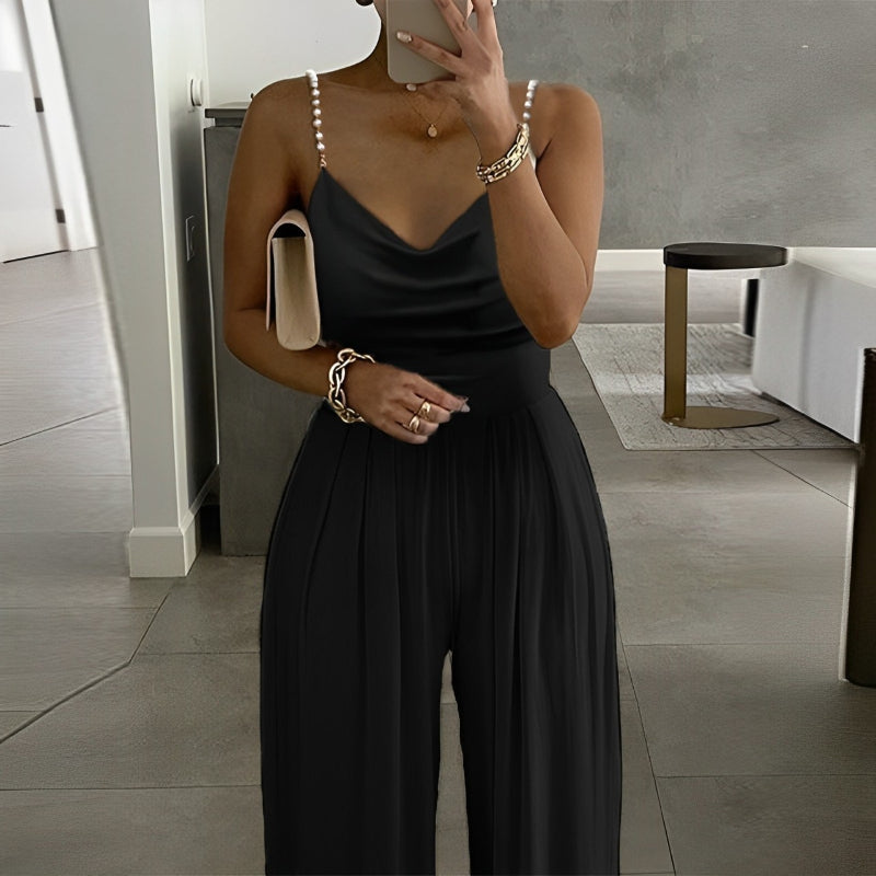 Elegant Sleeveless Backless Strap Jumpsuit