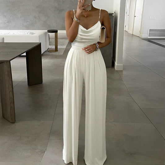 Elegant Sleeveless Backless Strap Jumpsuit